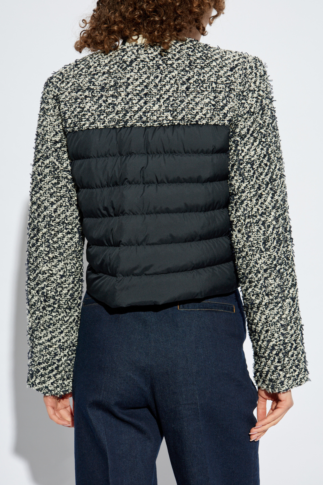 Navy blue Tweed down jacket Duphin Moncler - Vitkac AS